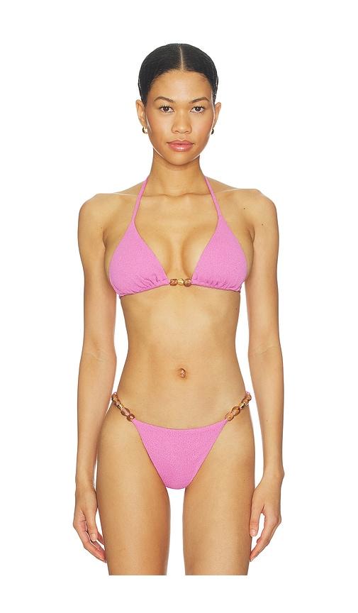 vix swimwear kiana tri top in pink.