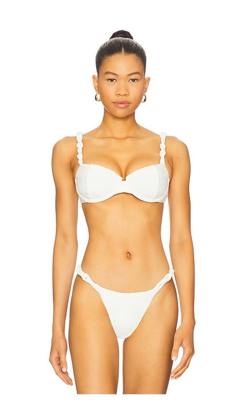 vix swimwear leanne nissi bikini top in white.