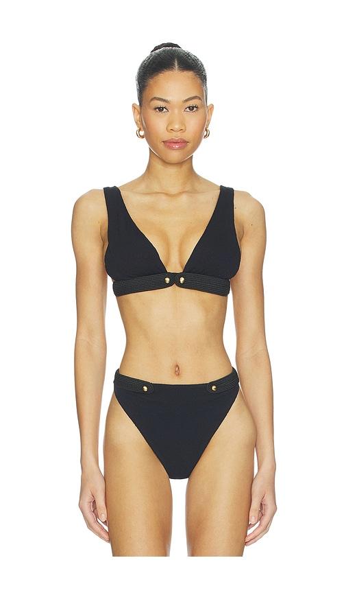 vix swimwear lian safira top in black.