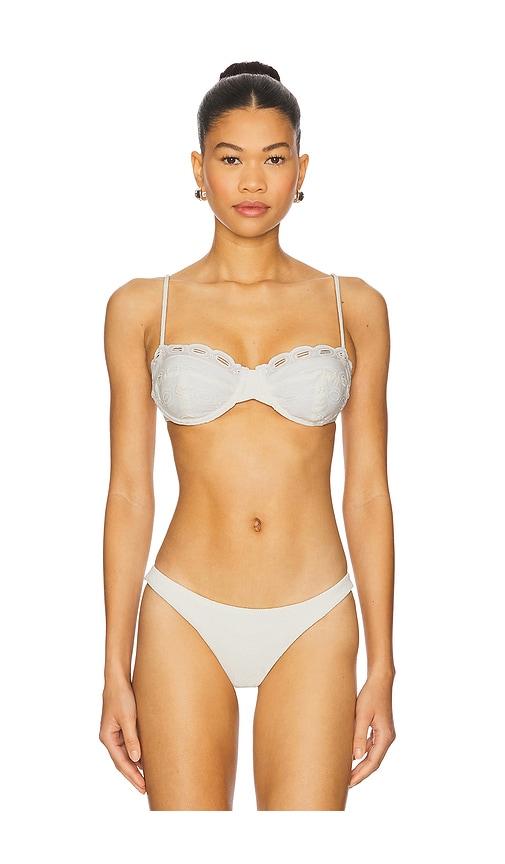 vix swimwear naya nissi bikini top in white.