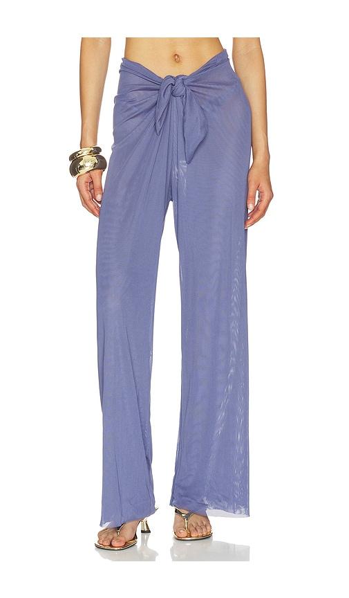 vix swimwear pareo pants in blue.