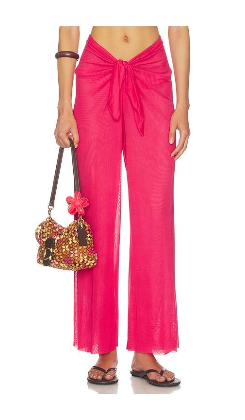 vix swimwear pareo pants in red.