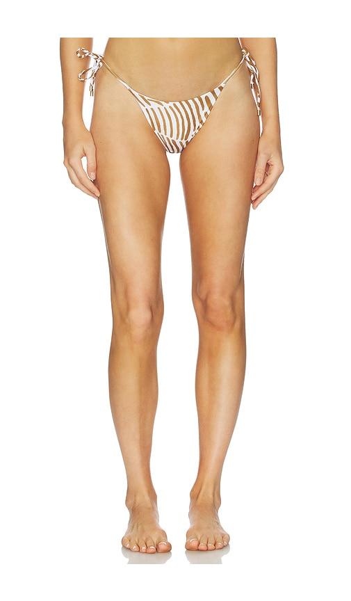 vix swimwear tie side bottom brazilian in brown.