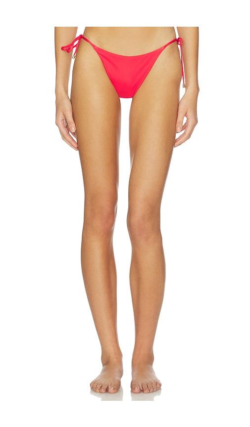 vix swimwear tie side bottom brazilian in red.