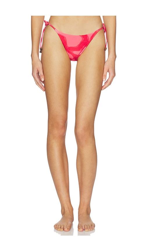 vix swimwear tie side brazilian bikini bottom in pink.