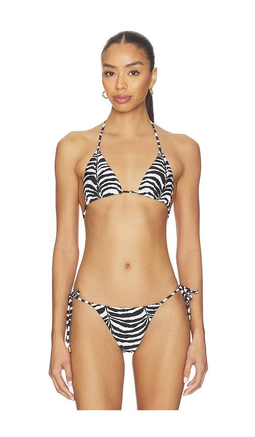 vix swimwear tri top in black,white.