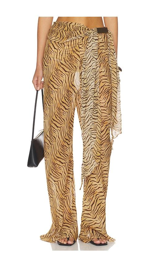 vix swimwear x rosie huntington-whiteley rosie pant in brown.