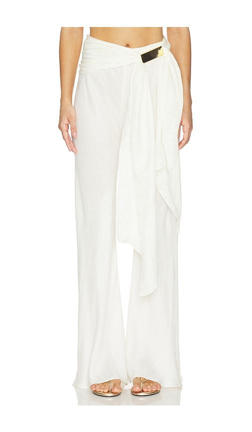 vix swimwear x rosie huntington-whiteley rosie pant in ivory.