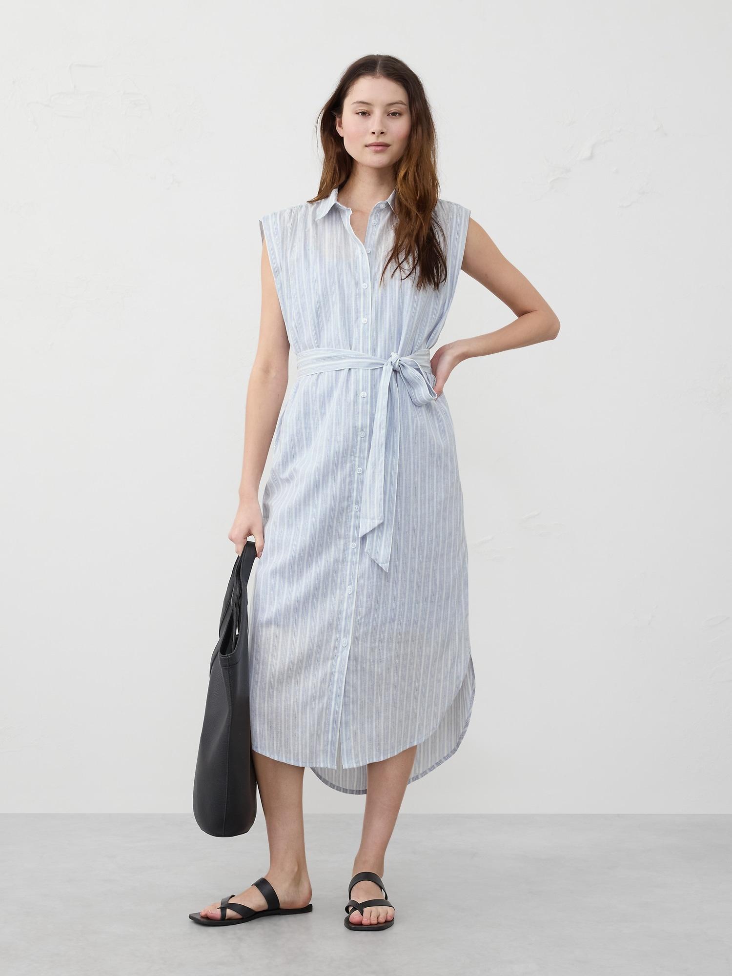 voile midi shirtdress