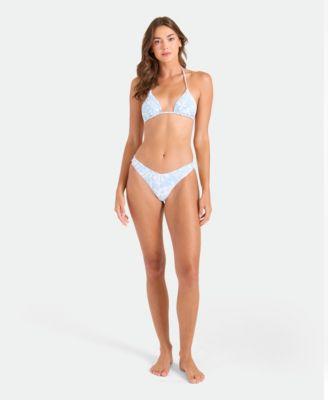 volcom womens floral print v neck bikini top pull on bottoms