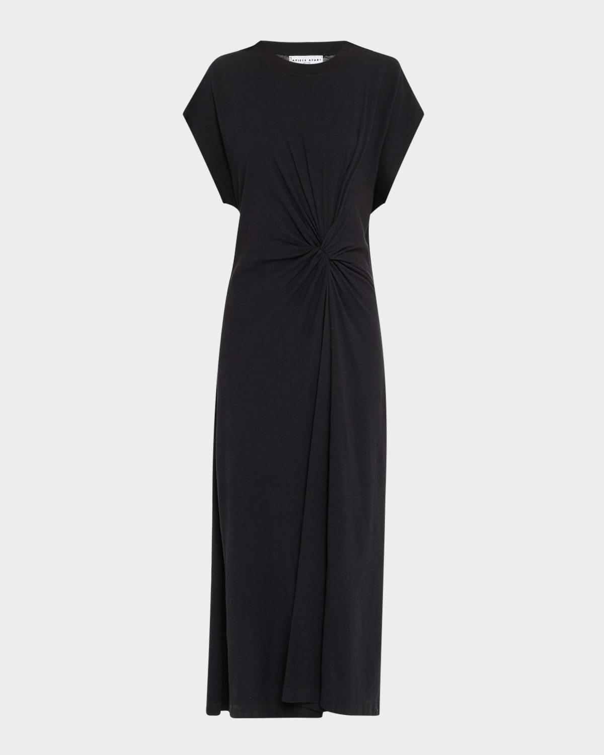 volta dolman-sleeve twist midi dress
