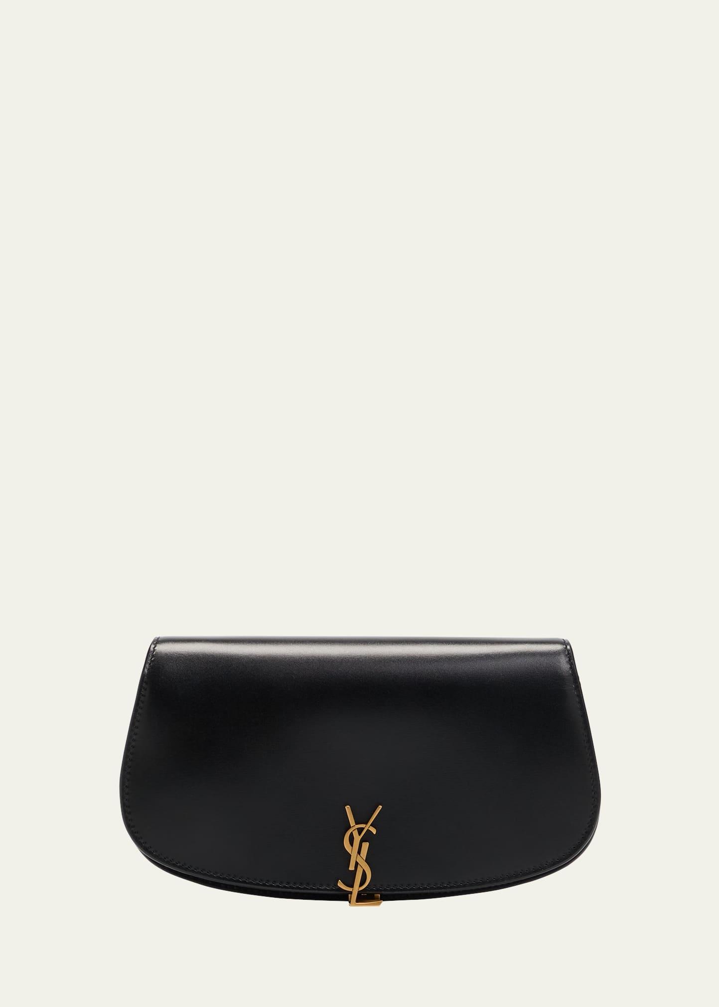 voltaire ysl monogram wallet on chain in grained leather
