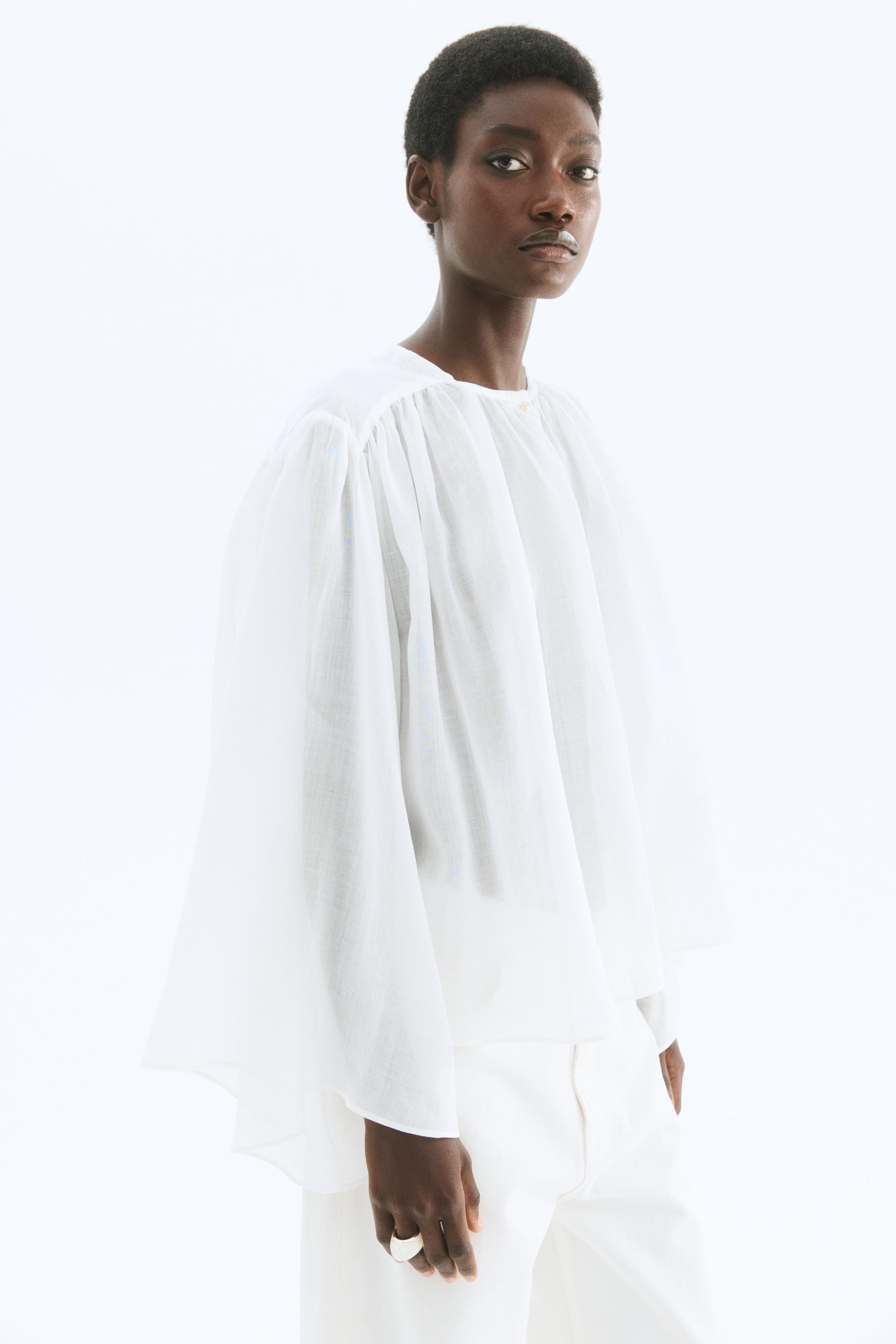 voluminous ramie blouse