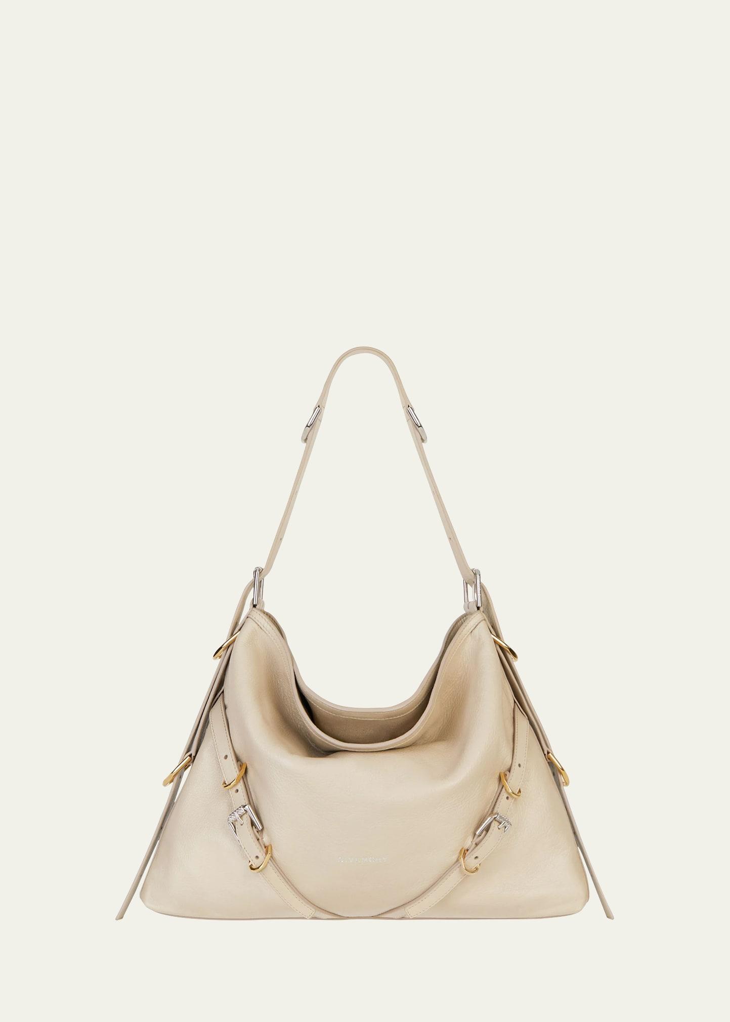voyou medium shoulder bag in tumbled leather