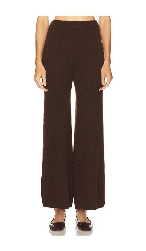 w. cashmere blair flair sweatpants in chocolate.