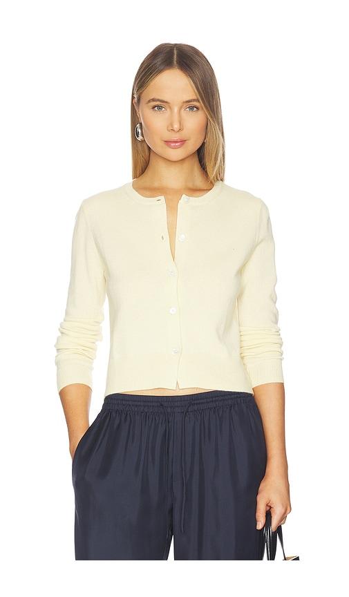 w. cashmere fiorella cardigan in yellow.