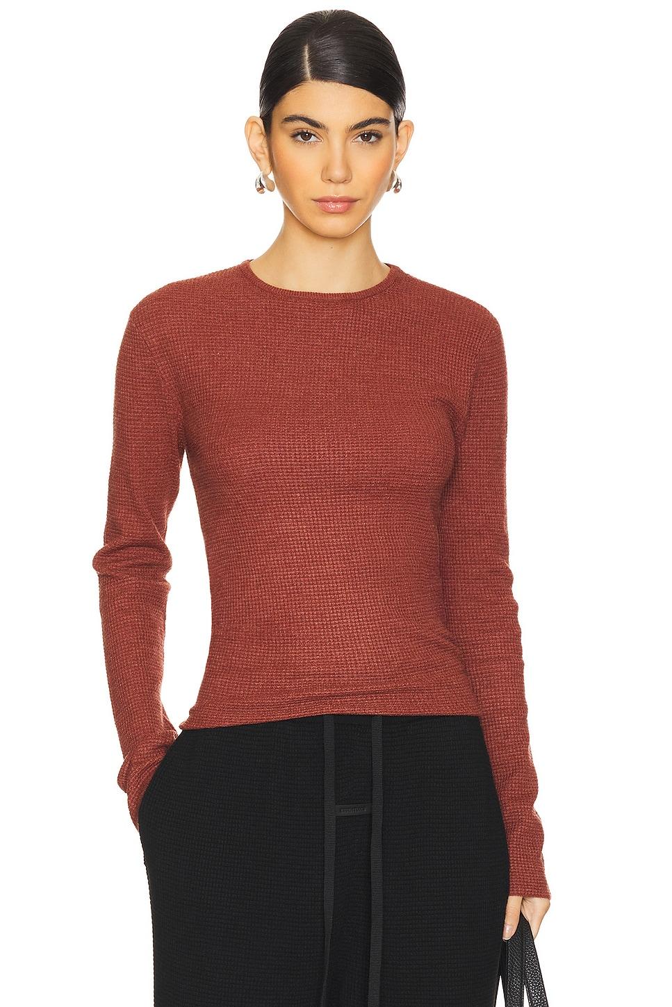 waffle fitted long sleeve