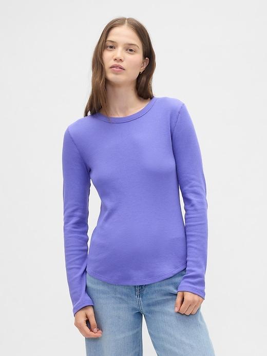 waffle-knit crewneck t-shirt