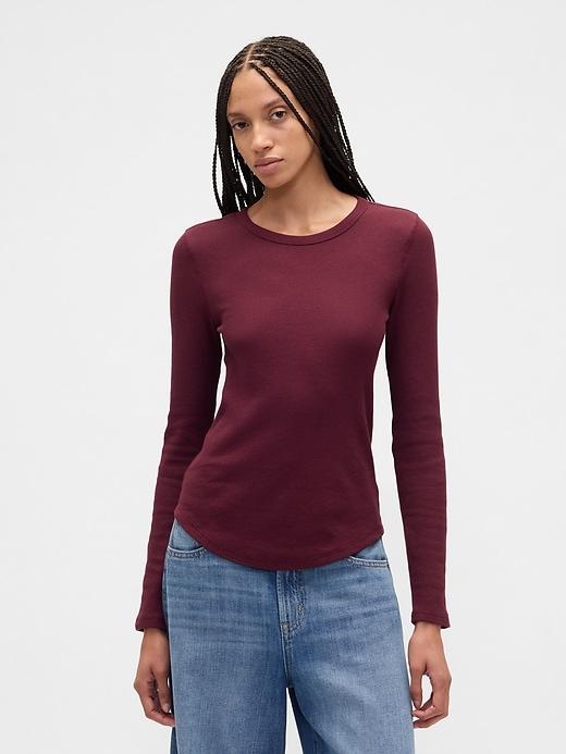 waffle-knit crewneck t-shirt