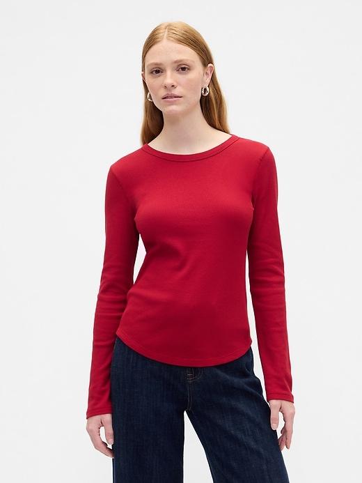 waffle-knit crewneck t-shirt