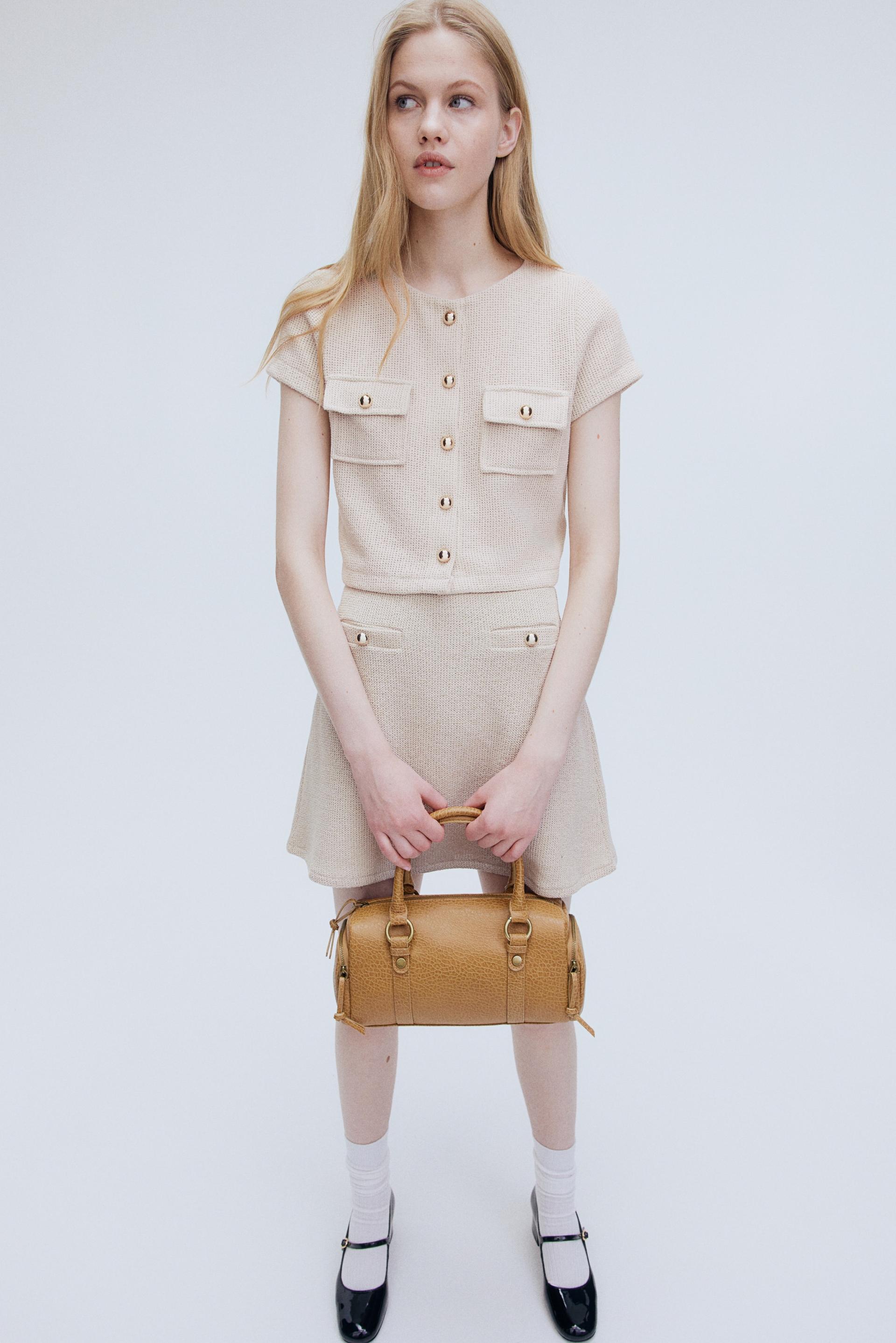 waffled jersey top