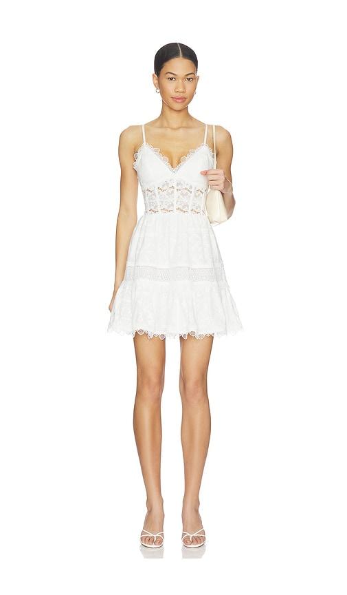 waimari amarelle mini dress in white.