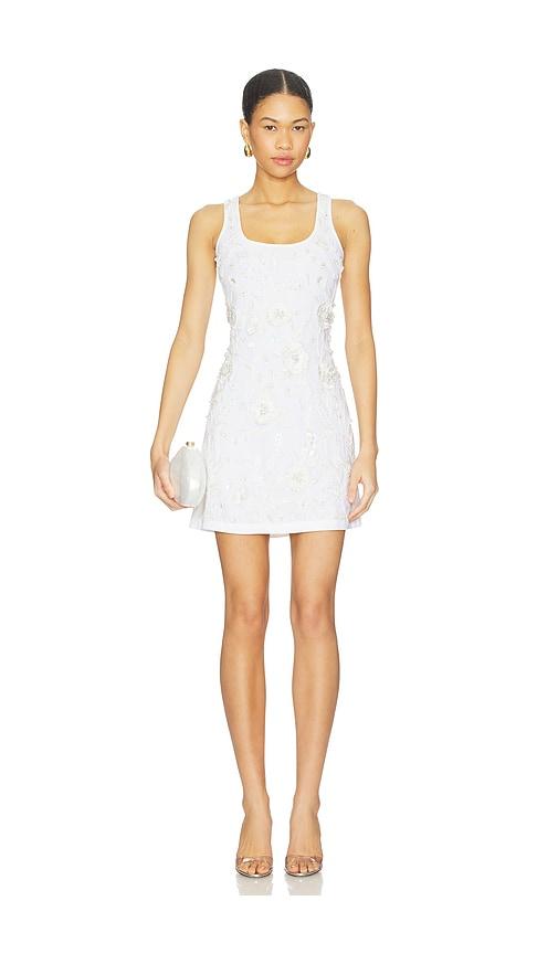 waimari ambar mini dress in cream.