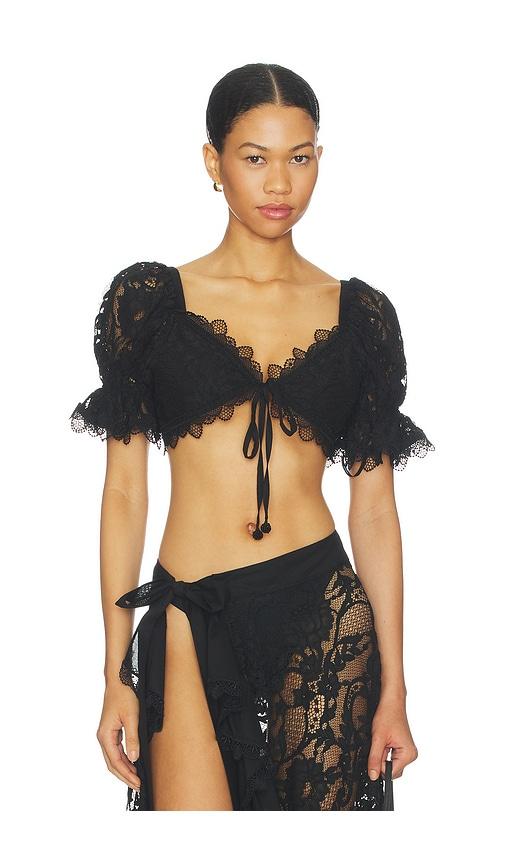 waimari avril top in black.