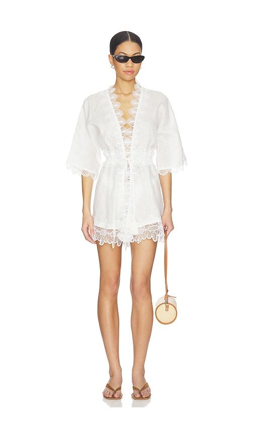 waimari gabriella mini dress in white.