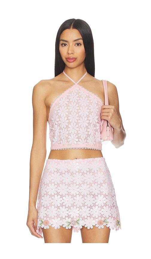 waimari lush top in pink.