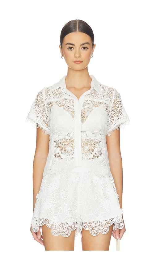 waimari nerissa top in white.