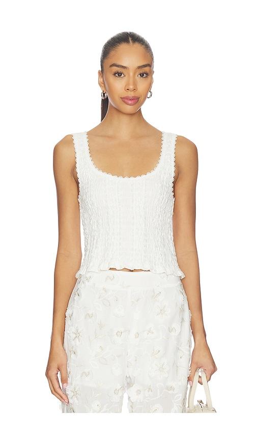 waimari vela top in white.