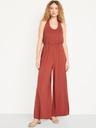 waist-defined halter jumpsuit