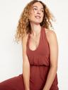 waist-defined halter jumpsuit