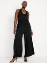 waist-defined halter jumpsuit