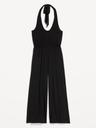 waist-defined halter jumpsuit