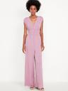waist-defined wide-leg jumpsuit
