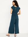 waist-defined wide-leg jumpsuit