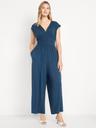waist-defined wide-leg jumpsuit