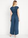 waist-defined wide-leg jumpsuit