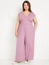 waist-defined wide-leg jumpsuit