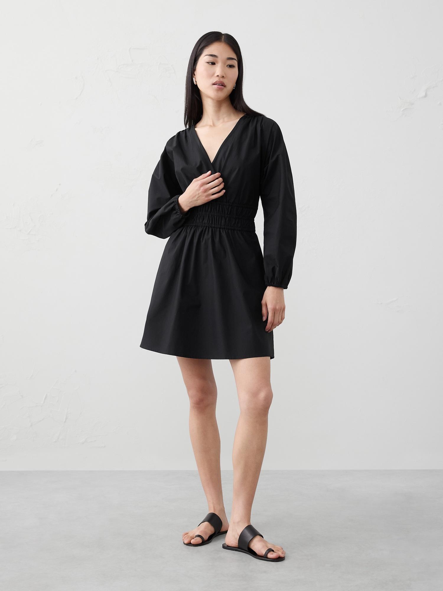waist-seam mini dress