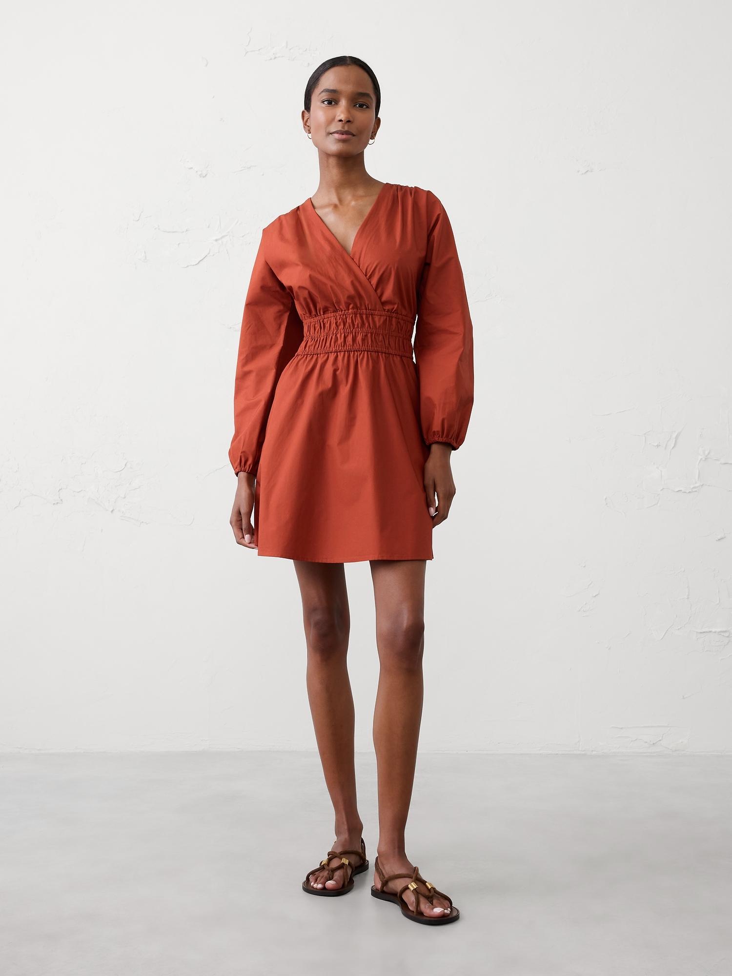 waist-seam mini dress