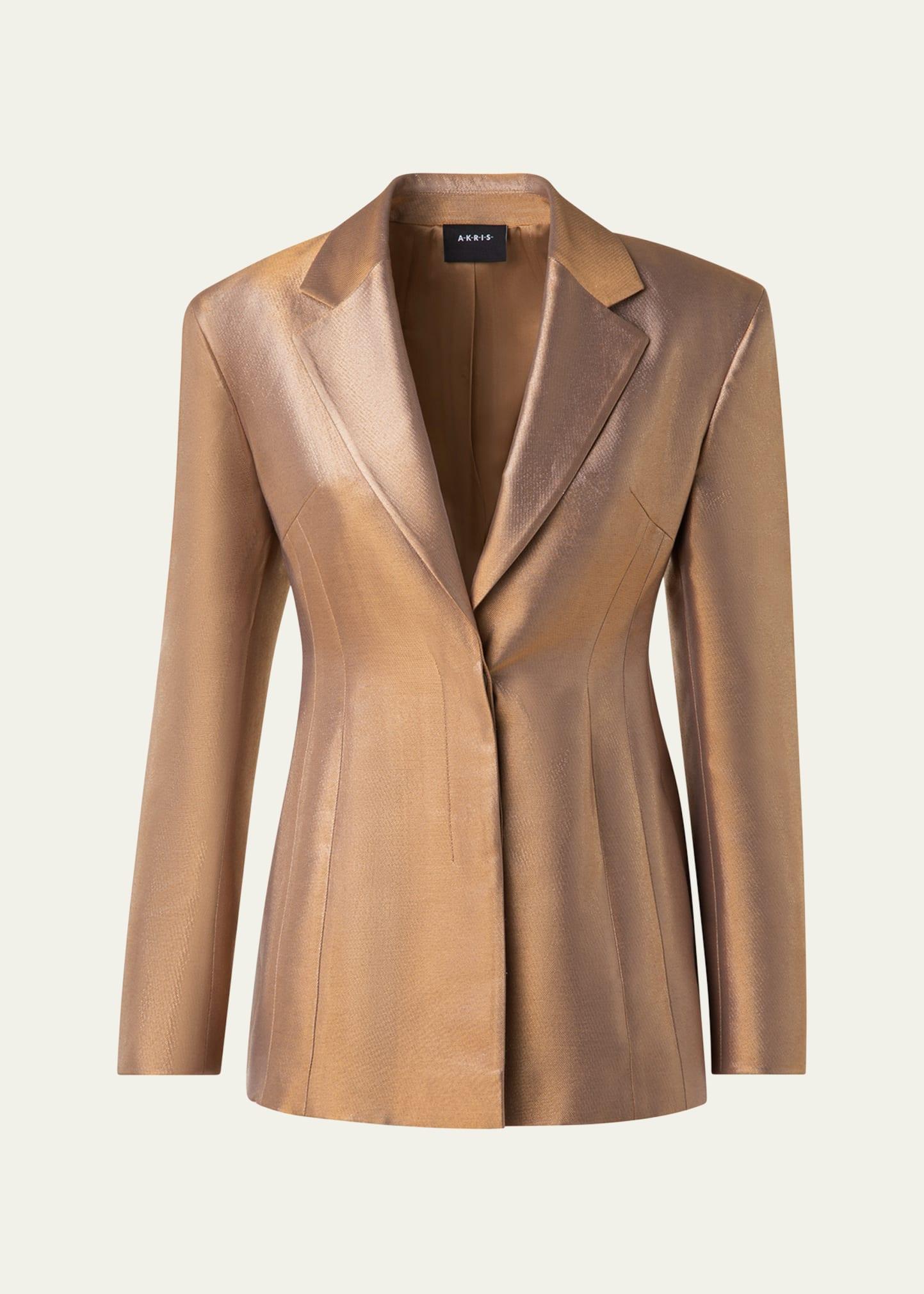 walker metallic single-breasted jacket