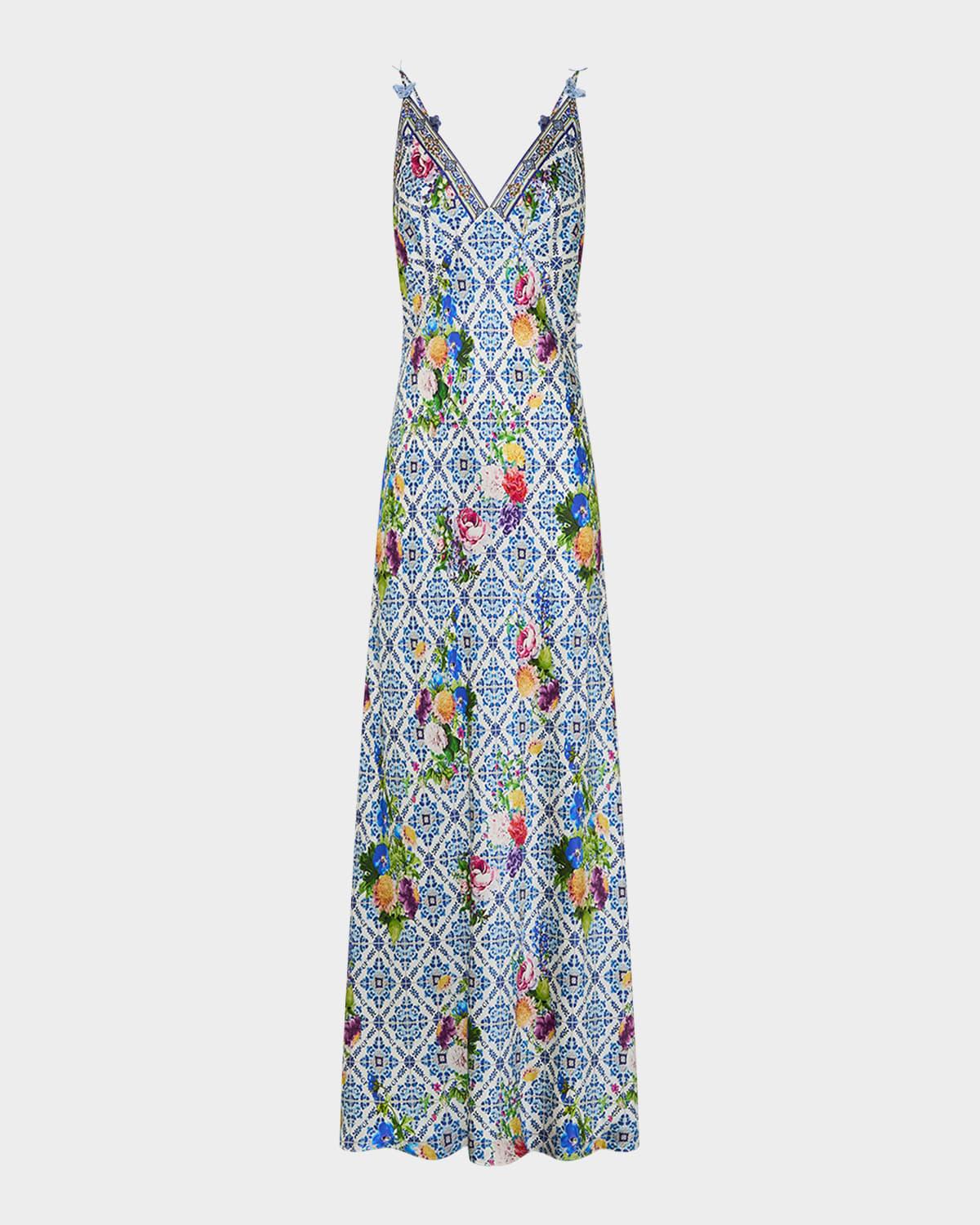 wall to wall wonders v-neck maxi bias slip dress