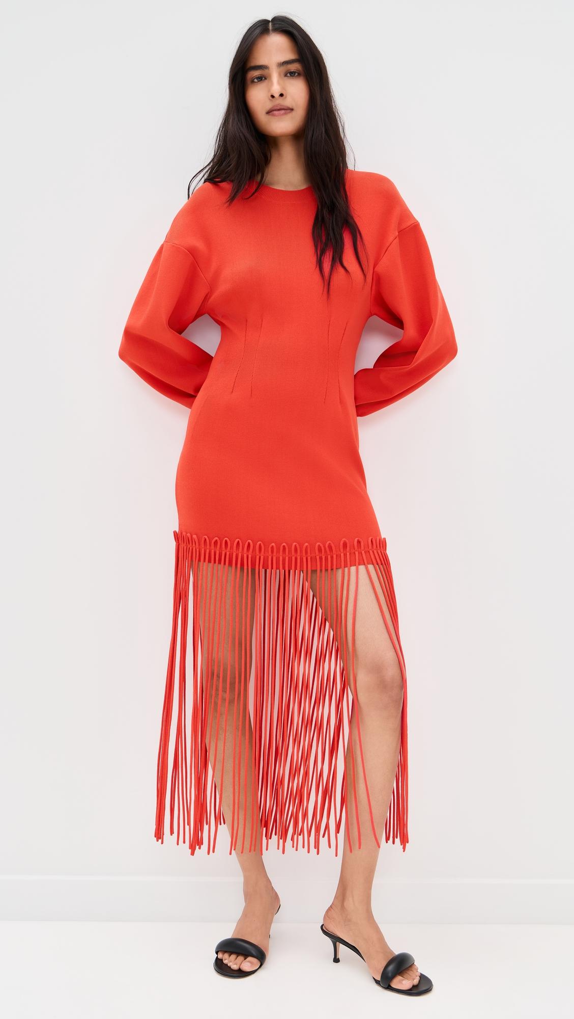 wallis knit fringe dress