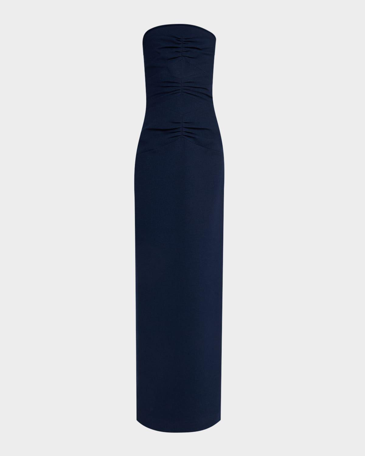 wallis strapless cady column gown
