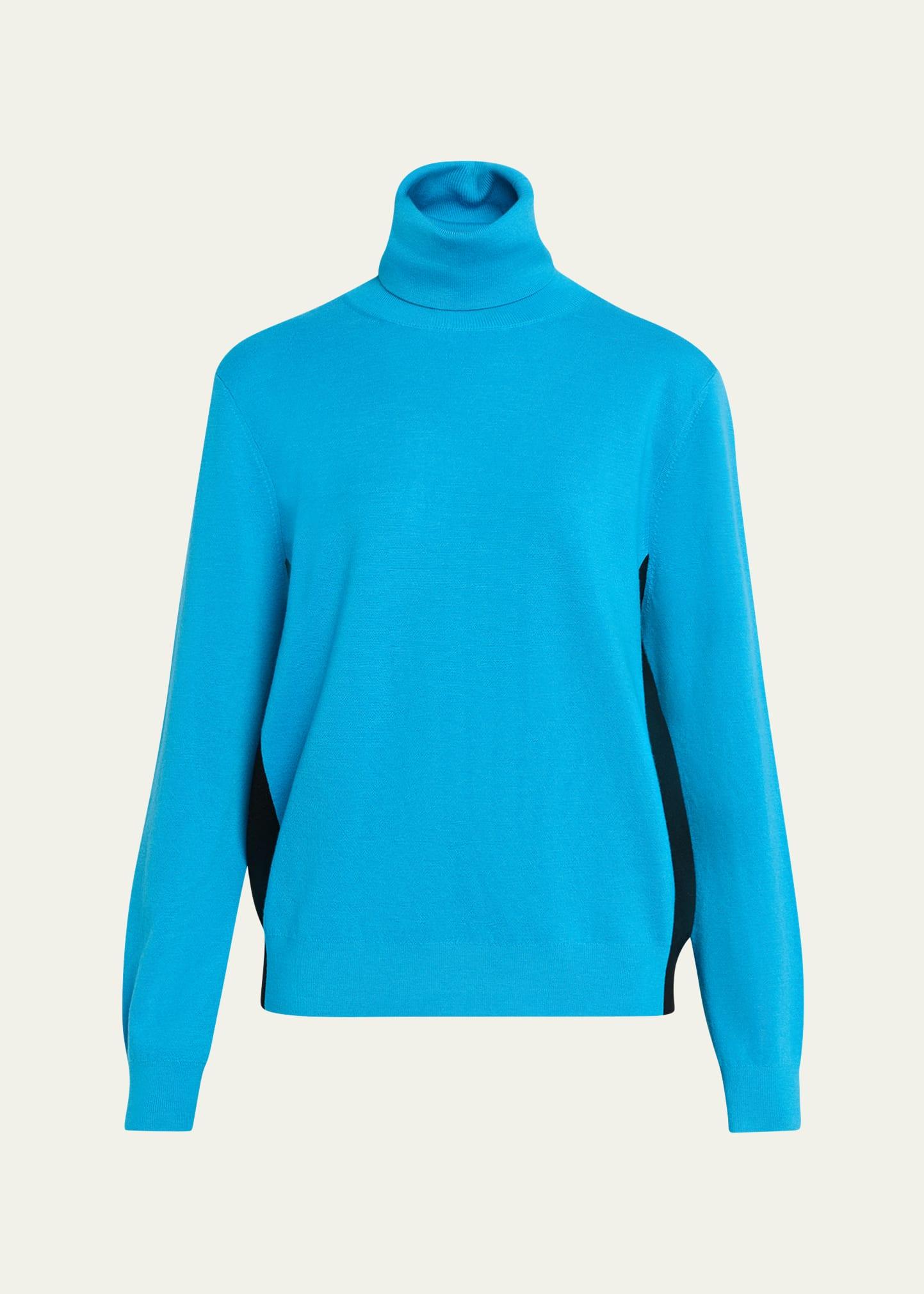 walter colorblock merino wool turtleneck sweater