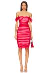 walter midi dress with winglet sleeves