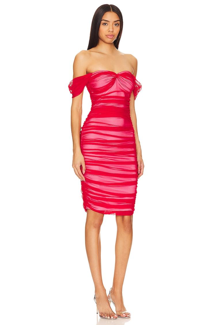 walter midi dress with winglet sleeves